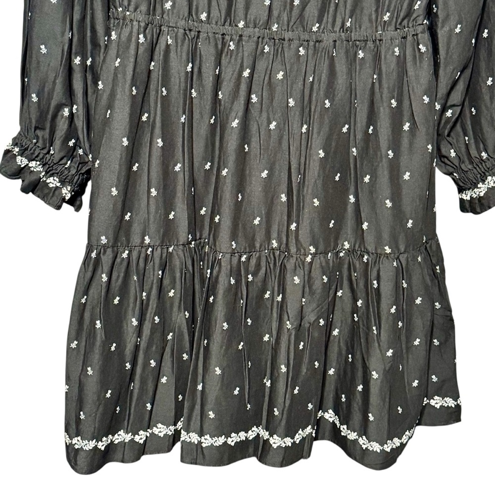 Madewell Mockneck Mini Ditsy Floral Long Sleeve Dress in Welsh Blossoms - Picture 10 of 13